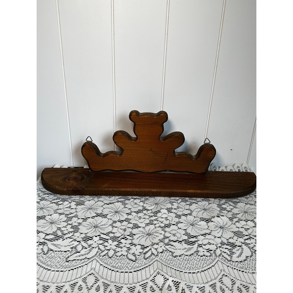 Wooden Bear Wall Shelf 🧸
